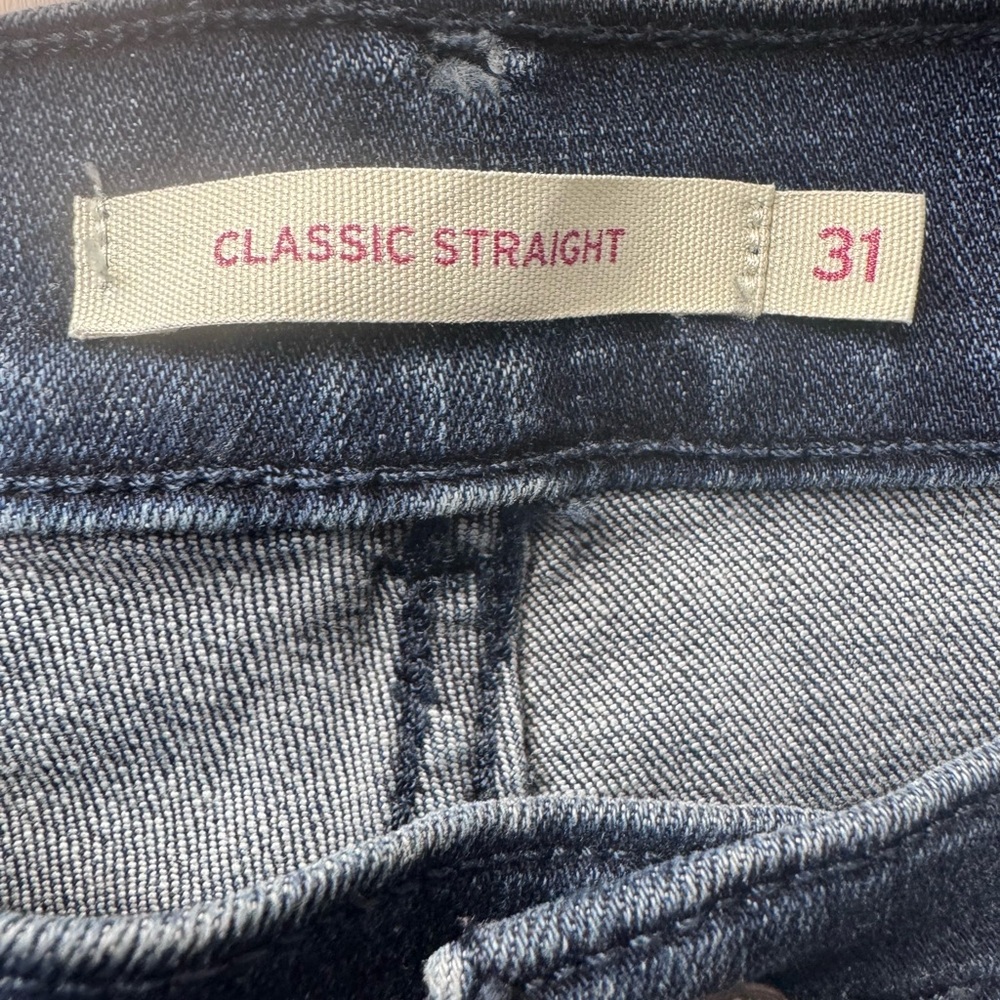Levi's Women's Dark Blue classic straight Jeans size 31 - Picture 3 of 9